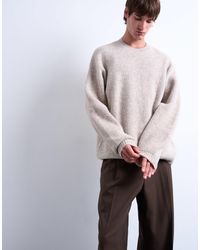 TOPMAN - Oversized Fit Crew Jumper - Lyst