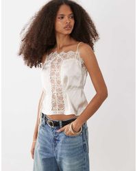 ASOS - Lace Button Front Cami - Lyst