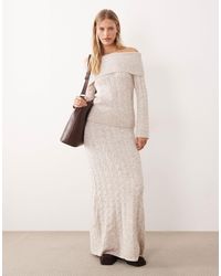 4th & Reckless - Wool Feel Cable Knit Maxi Skirt Co-Ord - Lyst