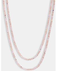 CERNUCCI - Double Layer Glass Bead Necklace - Lyst