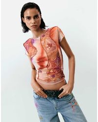 Desigual - Printed Short Sleeve T-Shirt - Lyst