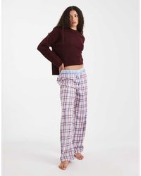 Cotton On - Flannel Wide Leg Pant - Lyst