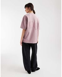 AllSaints - Camiseta Lila Empolvado Con Estampado En La Espalda Odyessey De -Morado - Lyst