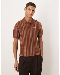 House Of Sunny - Knitted Striped Polo Shirt - Lyst