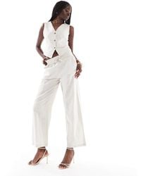 Vero Moda - Tailored Drawstring Waist Wide Leg Trouser Co-ord - Lyst