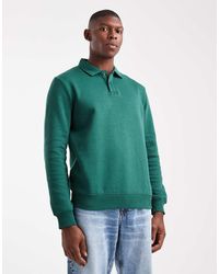 New Look - Button Rugby Polo Sweatshirt - Lyst