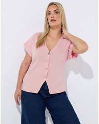 Yours Clothing - Short Sleeve Knitted Top - Lyst