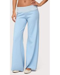 Edikted - Clarisse Stripey Flared Knit Pants - Lyst