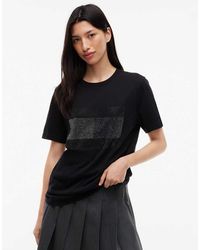 Tommy Hilfiger - Rhinestone Logo Jersey Relaxed T-Shirt - Lyst
