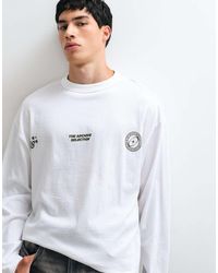 ASOS - Boxy Oversized Long Sleeve T-shirt With Sleeve Panels And Text Graphic - Lyst