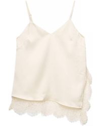NA-KD - Slit Detail Lace Singlet - Lyst