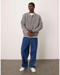 ASOS - Oversized Boxy Fit Heavyweight Knitted Wool Blend Cardigan - Lyst