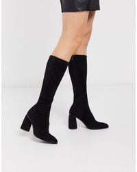 & Other Stories Pointed Knee High Suede Boots - Black