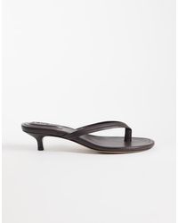ARKET - Premium Leather Kitten Heel Thong - Lyst