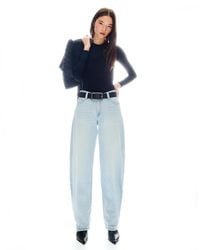 Bershka - Petite Low-Rise Baggy Barrel Jeans - Lyst