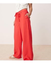 ASOS - Petite Tailo Wide Leg Trousers Co-ord With Tie Belt - Lyst