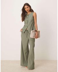 ASOS - Palazzo Broek Met Kreukeleffect - Lyst
