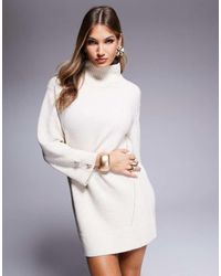 River Island - Roll Neck Mini Jumper Dress - Lyst
