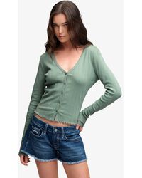 Superdry - Athletic Essential Pointelle Cardigan - Lyst