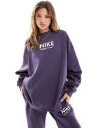 Nike - Swoosh Graphic Oversized Sweatshirt - Lyst