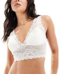 ONLY - Cropped Lace Bralette - Lyst
