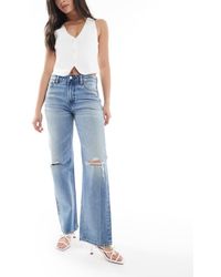 Calvin Klein - Vaqueros De Corte Recto Y Estilo Años 90 Con Lavado Azul Signature De - Lyst