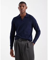 ASOS - Pull en maille avec col à encoche - Lyst