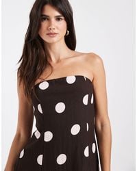 Vero Moda - Polka Dot Bandeau Top - Lyst