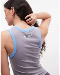 Collusion - Contrast Neck Sporty Racer Vest - Lyst