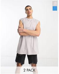 Another Influence - Tall 2 Pack Oversized Vests - Lyst