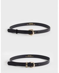 Pieces - – 2er-pack gürtel - Lyst
