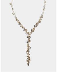 Stradivarius - Lange Lariatketting Met Kralen - Lyst