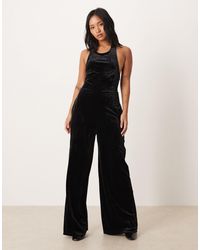 Nobody's Child Petite - Combinaison dos-nu en velours - Lyst