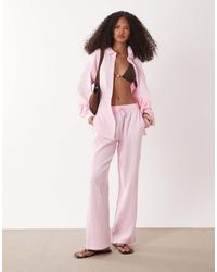 Jdy - Pantalon d'ensemble ample en gaze - clair - Lyst