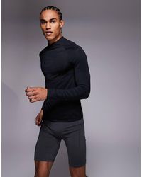 4505 - Icon Active Quick Dry Muscle Fit Base Layer Training Long Sleeve Mock Neck Top - Lyst