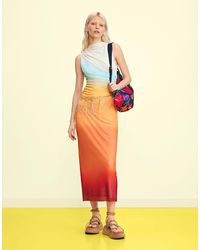 Desigual - Jurk Van Tule Met Kleurverloop - Lyst