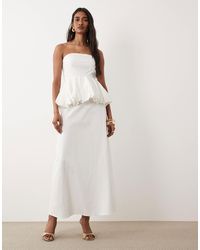4th & Reckless - – trägerloses baumwoll-maxikleid - Lyst