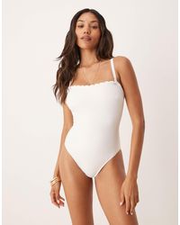 Peek & Beau - Swimsuit With Textured Dot Detail - Lyst