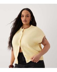 ASOS - Asos Design Curve Button Through Relaxed Tank - Lyst