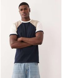 ASOS - Heavyweight Regular Fit Raglan T-Shirt With Contrast Panels - Lyst