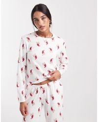 Hollister - Scoop Neck Long Sleeve Pyjama Top Co-Ord - Lyst