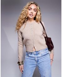 River Island - Clean Button Cardigan - Lyst