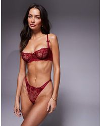 ASOS - Tate Premium Floral Embroidery Thong - Lyst