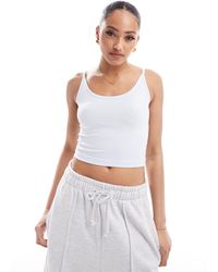 The North Face - Simple Dome Logo Cropped Tank Top - Lyst