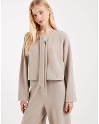Miss Selfridge - Brushed Cardigan Co-ord With Tie Detail - Lyst