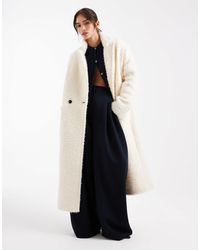 ASOS - Wool Rich Textured Oversized Dad Coat - Lyst
