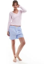 Cotton On - Cotton On Striped Boyfriend Boxer Sleep Shorts - Lyst