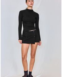 Stradivarius - Basic Funnel Neck T-shirt - Lyst