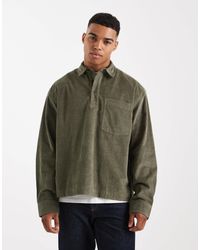 ASOS - Boxy Oversized Cord Rugby Shirt - Lyst
