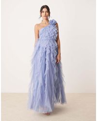 ANAYA - Waterfall One Shoulder Maxi Dress - Lyst